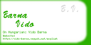 barna vido business card